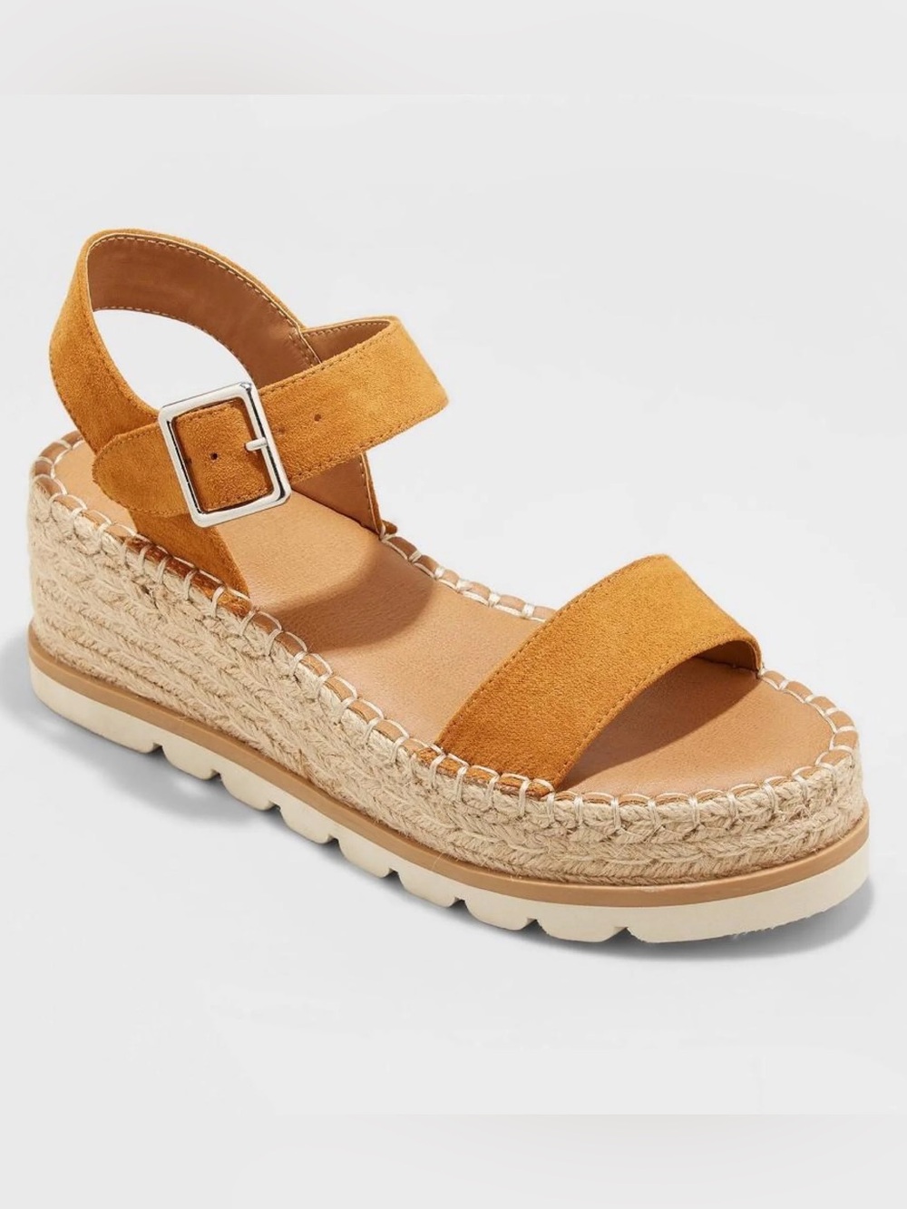 Target Universal Thread Tan Espadrille Platform Sandals BRAND NEW 6.5